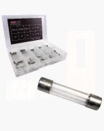3AG Glass Fuse Assortment Kit (100pcs) Slow Acting