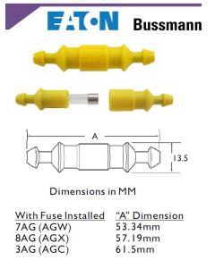 Bussmann Cartridge Fuseholder Inline 30A 32V To Suit 6.3 x 22-32 mm 
