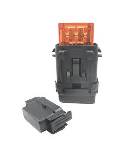 Body: Black PA 66 Accessories: Optional amperage identification inserts - colour coded with rating embossed. Contact sales for further information. Features: Gangable & lateral fixing. Terminals: BK =Bulk Pack, RL = Reel Pack Cable Size: Max. cable size i