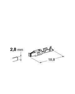 MTA 05620BK Terminal 0.5 - 1mm2, 0.32mm Thick